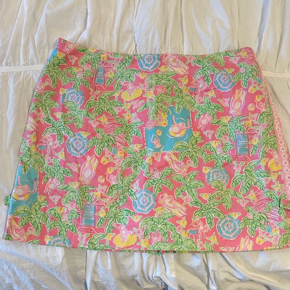 Lilly Pulitzer Pink and Green Tropical Skort